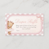 Bearly Wait Elegant Bear Baby Shower Diaper Raffle エンクロージャーカード (正面)