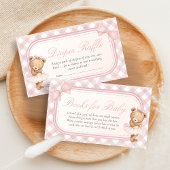 Bearly Wait Elegant Bear Baby Shower Diaper Raffle エンクロージャーカード