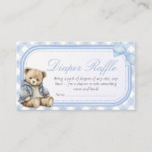 Bearly Wait Elegant Bear Baby Shower Diaper Raffle エンクロージャーカード (正面)