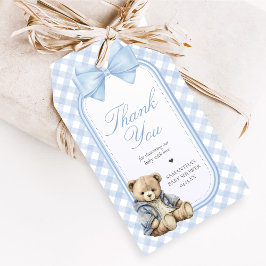 Bearly Wait Elegant Bear Baby Shower Favor Tags ギフトタグ