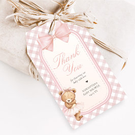 Bearly Wait Elegant Bear Baby Shower Favor Tags ギフトタグ