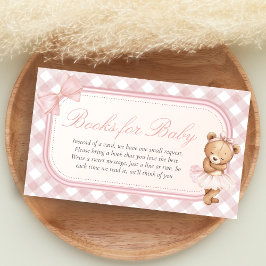 Bearly Wait Elegant Bear Shower Books for Baby エンクロージャーカード