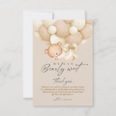 Bearly Wait Gender Neutral Baby Shower    サンキューカード (正面)