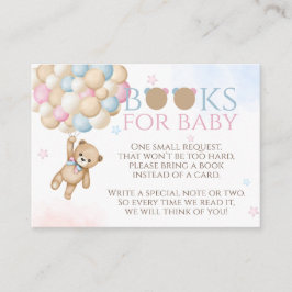 Bearly Wait Gender Reveal Bear Baby Shower Book エンクロージャーカード
