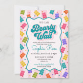 Bearly Wait Gummy Bear Baby Shower Invitation 招待状 (正面)