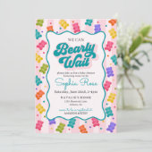 Bearly Wait Gummy Bear Baby Shower Invitation 招待状 (スタンド正面)