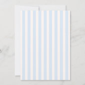Bearly Wait Hand Drawn Blue Stripes Baby Shower 招待状 (裏面)