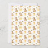 Bearly Wait Honey Bear Swing Baby Shower 招待状 (裏面)