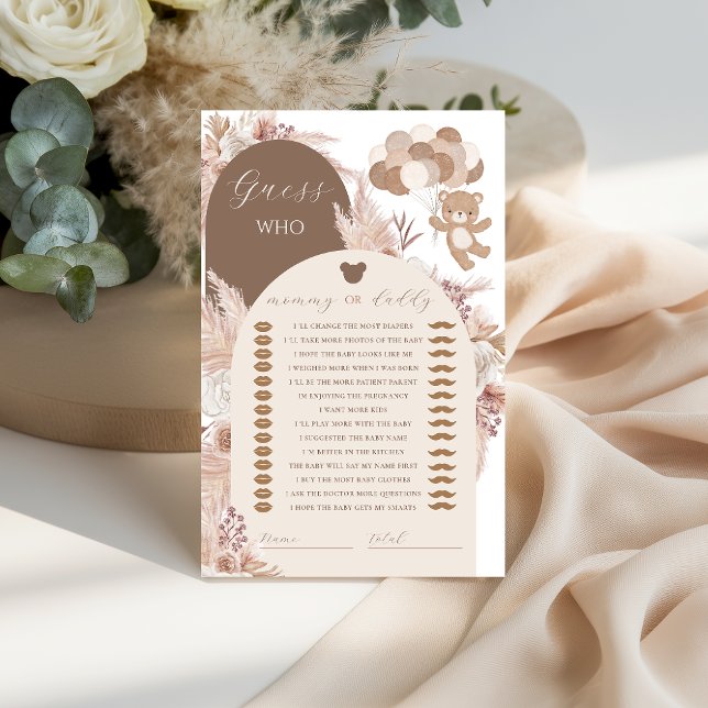 Bearly Wait Mommy or Daddy Guess Who Baby Game (クリエイターアップロード済み)