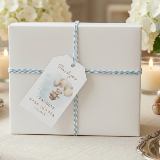 Bearly Wait Neutral Baby Shower ギフトタグ