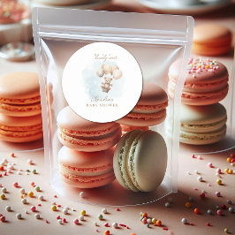 Bearly Wait Neutral Baby Shower ラウンドシール