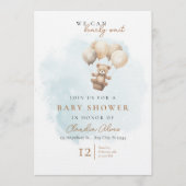 Bearly Wait Neutral Baby Shower 招待状 (正面)
