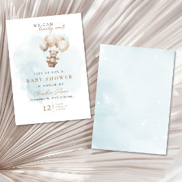 Bearly Wait Neutral Baby Shower 招待状