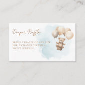 Bearly Wait Neutral Baby Shower Diaper Raffle エンクロージャーカード (正面)