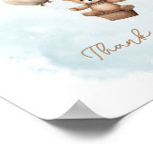 Bearly Wait Neutral Baby Shower Tabletop Sign ポスター (角)