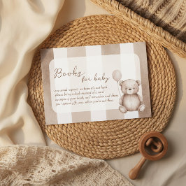 Bearly Wait Neutral Teddy Baby Shower エンクロージャーカード