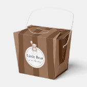 Bearly Wait Neutral Teddy Baby Shower フェイバーボックス (正面サイド)