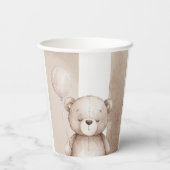 Bearly Wait Neutral Teddy Baby Shower 紙コップ (裏面)