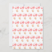 Bearly Wait Pink Balloon Girl Baby Shower 招待状 (裏面)