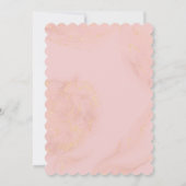 Bearly Wait Pink Teddy Bear Girl Baby Shower 招待状 (裏面)