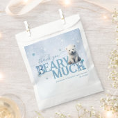 Bearly Wait Polar Bear Winter Modern フェイバーバッグ (クリップ留めされた状態)