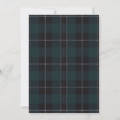 Bearly Wait Polo Bear Plaid Tartan Bow Baby Shower 招待状 (裏面)
