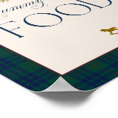 Bearly Wait Preppy Teddy Balloon Baby Shower ポスター (角)