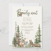 Bearly Wait Sip & See Baby Shower 招待状 (正面)