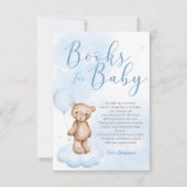 Bearly Wait Sky Baby Shower Book Request Card 招待状 (正面)