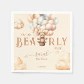 Bearly Wait Teddy 男女兼用 Bear Balloons スタンダードカクテルナプキン (正面)