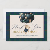 Bearly Wait Teddy Balloon Baby Shower books サンキューカード (正面)