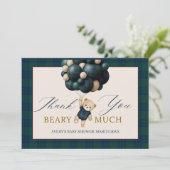 Bearly Wait Teddy Balloon Baby Shower books サンキューカード (スタンド正面)