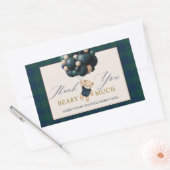 Bearly Wait Teddy Balloon Baby Shower books 長方形シール (封筒)