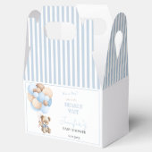 bearly wait teddy bear男の赤ちゃんシャワーお願いボックス フェイバーボックス (オープン)