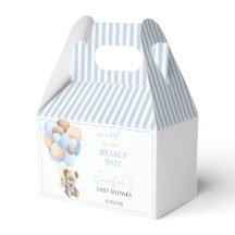 bearly wait teddy bear男の赤ちゃんシャワーお願いボックス