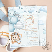 Bearly Wait Teddy Bear Baby Shower 招待状
