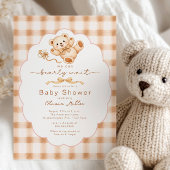 Bearly Wait Teddy Bear Baby Shower Invite 招待状