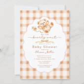 Bearly Wait Teddy Bear Baby Shower Invite 招待状 (正面)