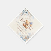 Bearly Wait Teddy Bear Baby Shower Table Design スタンダードカクテルナプキン (角)