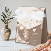 Bearly Wait Teddy Bear Neutral Thank You Boho フェイバーボックス