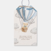 Bearly Wait Teddy Bear Thank You Twins Baby Shower ギフトタグ (裏面)