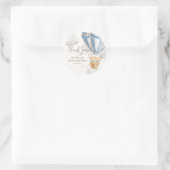 Bearly Wait Teddy Bear Thank You Twins Baby Shower ラウンドシール (バッグ)