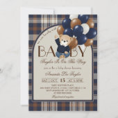 Bearly Wait Vintage Baby Shower 招待状 (正面)