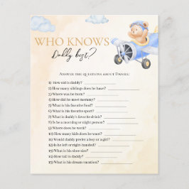 Bearly Wait Who Knows Daddy Best Game Card