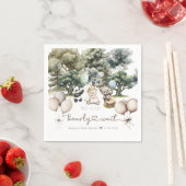 Bearly Wait Woodland Bearベビーシャワー スタンダードカクテルナプキン (インサイチュ)