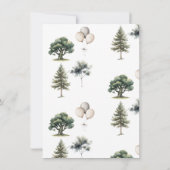 Bearly Wait Woodland Bearベビーシャワー 招待状 (裏面)