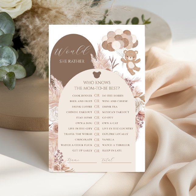 Bearly Wait Would She Rather Neutral Baby Game (クリエイターアップロード済み)