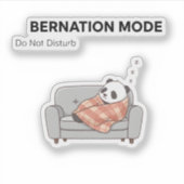 Bearnationモードのパンダステッカー – 怠惰な気分 シール (正面)