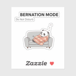 Bearnation Mode Panda Sticker – Lazy Vibes シール
