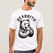 Bearrito Bear Eating a Burrito, Mexican Food Tシャツ (正面)